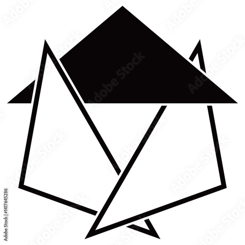 家紋です。陰陽三つ組み合わせ鱗といいます。