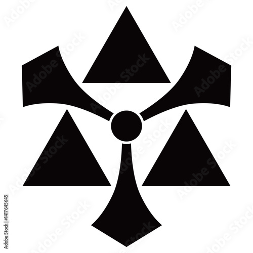 家紋です。剣三つ鱗といいます。