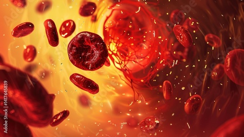 Obraz na płótnie Diabetes Complications: Unveiling the Health Risks and Long - Term Consequences w salonie