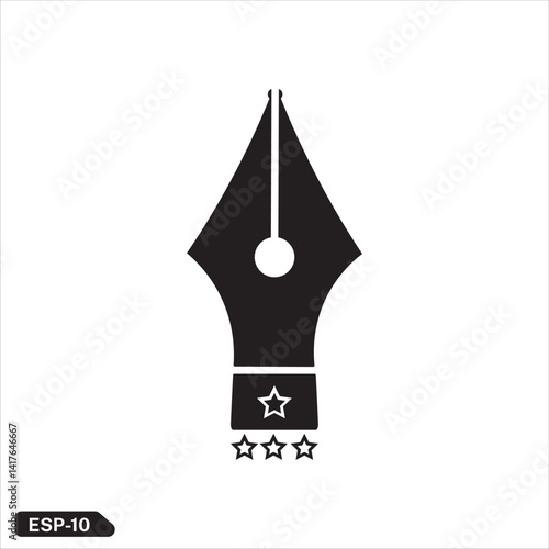 ink pen logo template pen drawing line, pen drawing shape, pen writing letter, pen drawing panting wit vector illustration