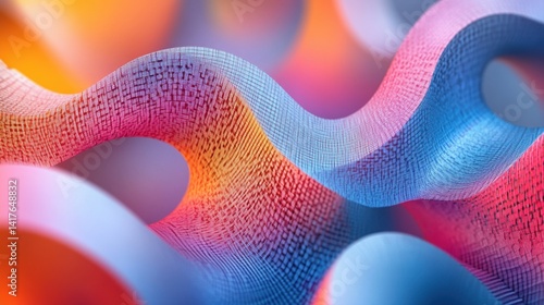 Vibrant Abstract Waves in Colorful Textured Patterns and Flowing Forms for Creative Design Projects and Backgrounds