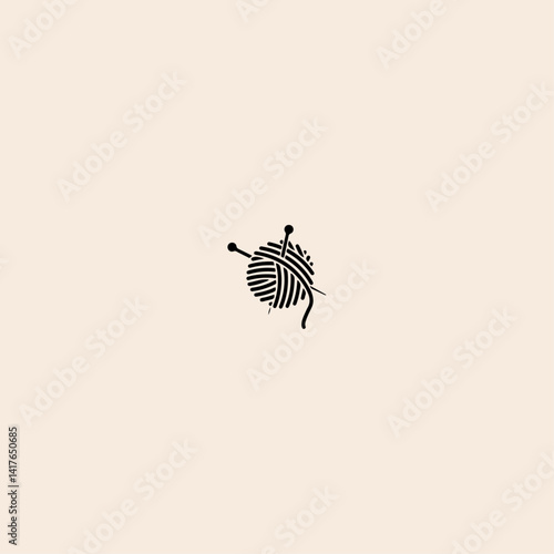 Wool Ball icon flat vector design.