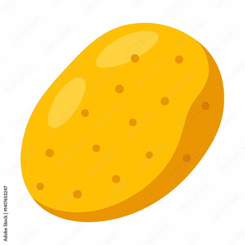 Fresh farm potato vector on white background. Fresh farm potato vector on white background.