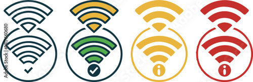 WIFI wireless internet signal vector icon 