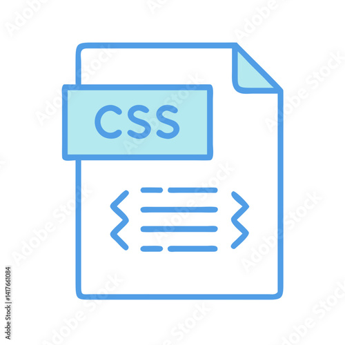 CSS File Icon Representing Front-End Styling Language and Web Design
