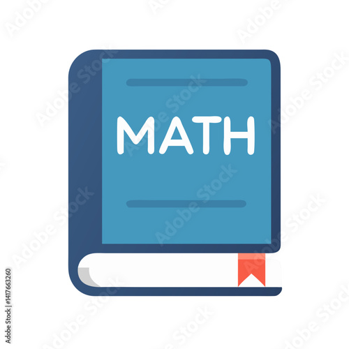 Math Book Icon Representing Educational Content and Mathematical Study Material