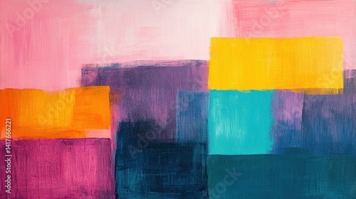 Abstract Colorful Artwork with Vibrant Textures and Bold Brush Strokes for Contemporary Art Lovers