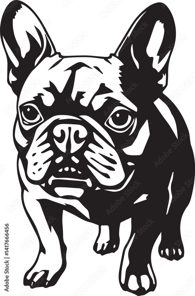 Obraz premium French bulldog. Vector illustration