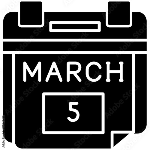 5th March Date Icon