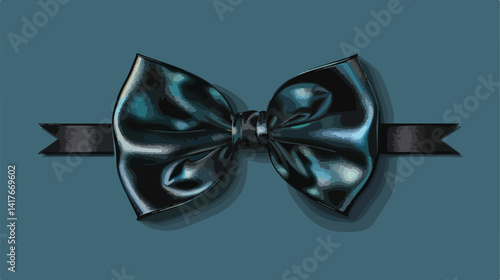 Elegant Satin Bowtie Vector Illustration Design for Sophisticated Events