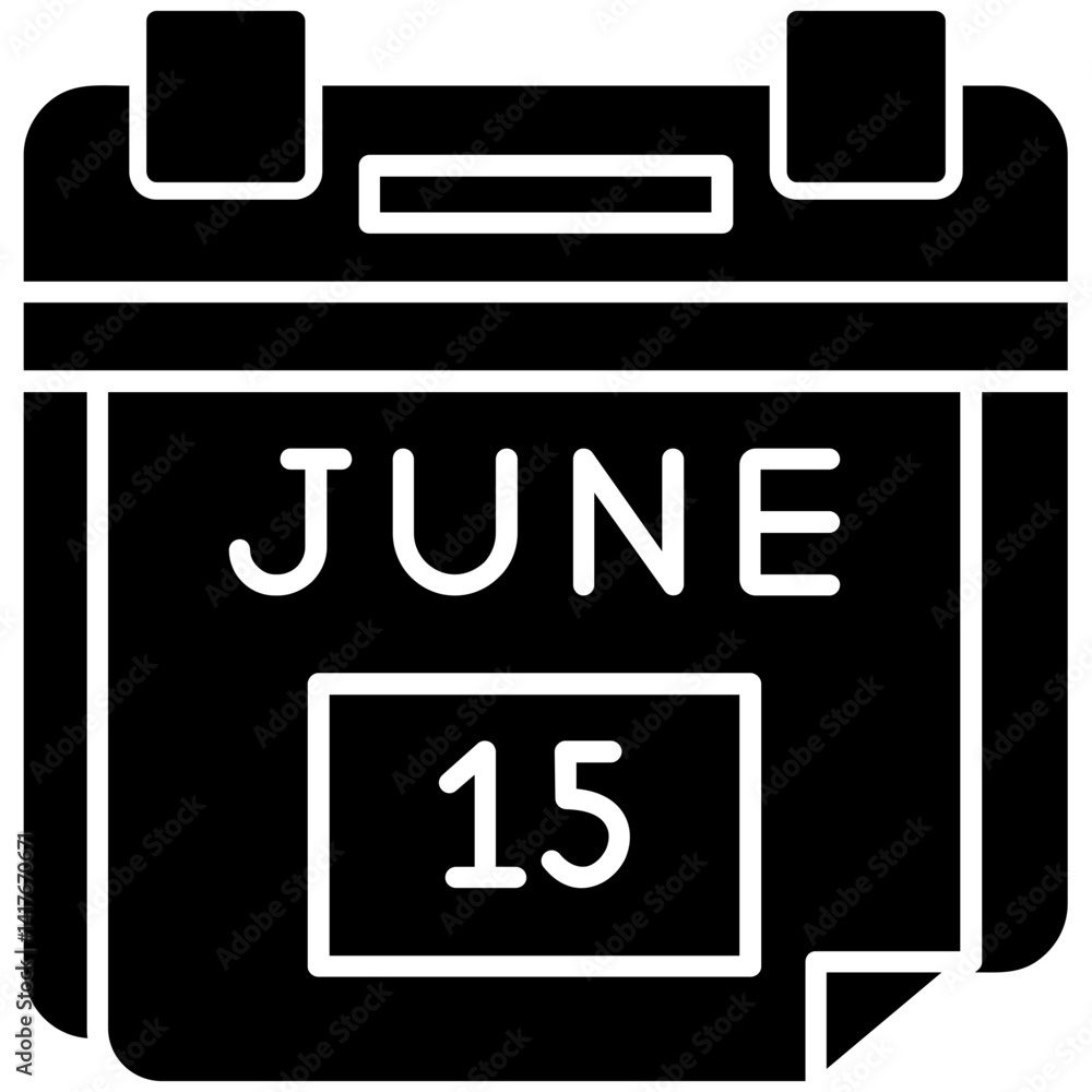 15th June Date Icon 15th June Date Icon