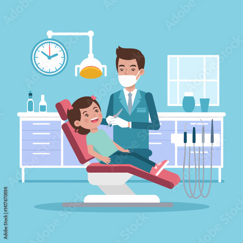 Girl at Dentist: Pediatric Dental Exam, Kid-Friendly Dental Checkup