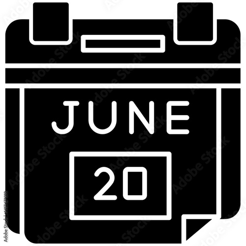 20th June Date Icon