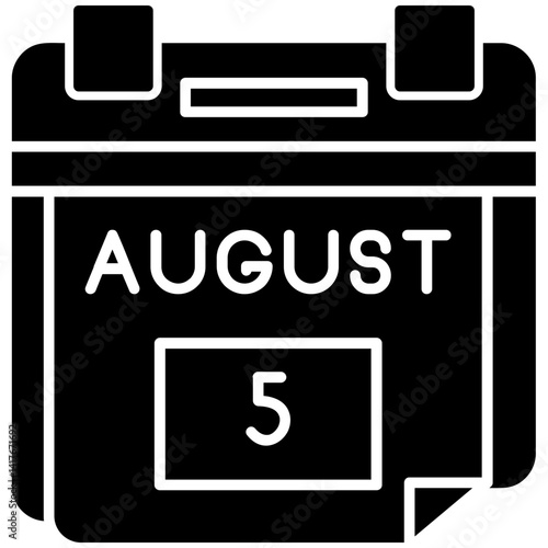 5th August Date Icon