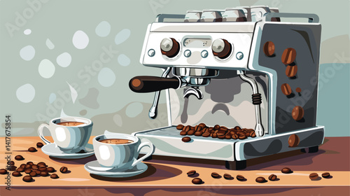 Vibrant Color Poster Premium Coffee Beans Best Coffee