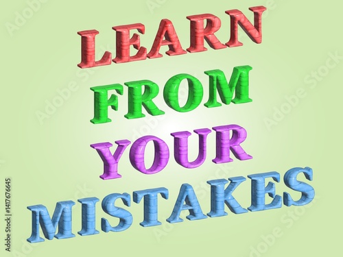 Inspirational 3D Text Illustration Quote 