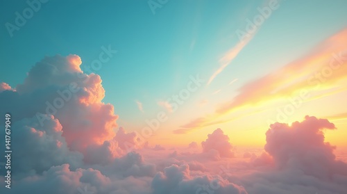 Colorful abstract blurred city sunset background