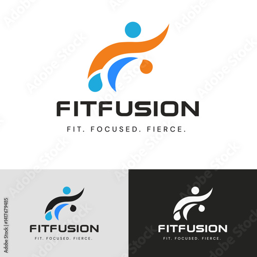 FitFusion: Modern Logo for Fitness and Wellness Brands, A Clean, Bold Logo, Elevate Your Brand with This Unique Design