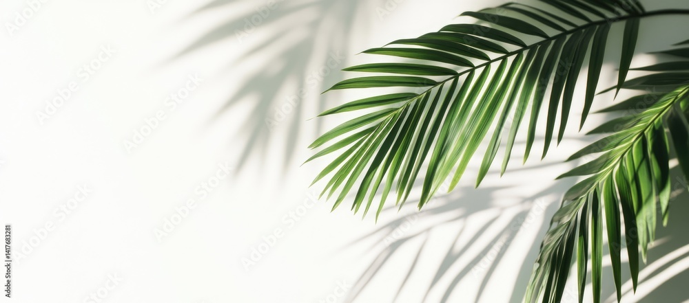 Palm Leaf Shadows on a White Wall Palm Leaf Shadows on a White Wall