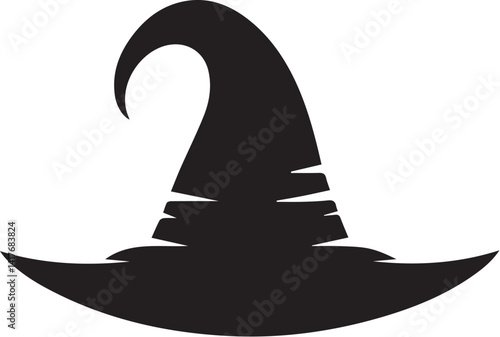 witch hat silhouette vector illustration