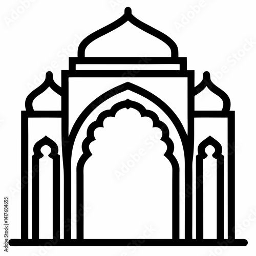 taj mahal vector illustration