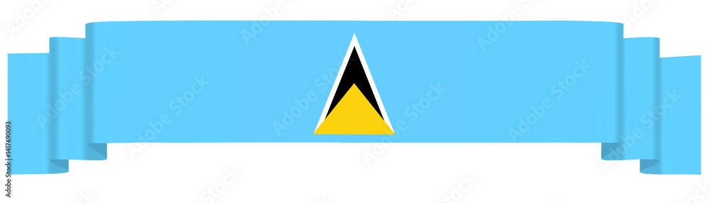 Saint Lucia flag on transparent background. Vector illustration of Saint Lucia country flag, PNG. Banner, long, ribbon of Saint Lucia flag Saint Lucia flag on transparent background. Vector illustration of Saint Lucia country flag, PNG. Banner, long, ribbon of Saint Lucia flag