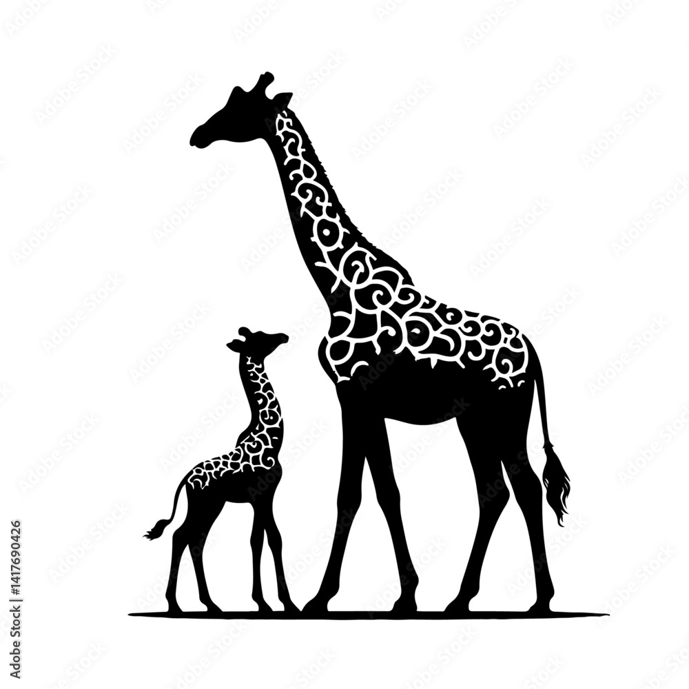 Obraz premium giraffe silhouette
