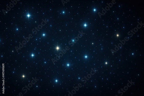 Abstract animation of a starry sky with stars flickering and fading periodically