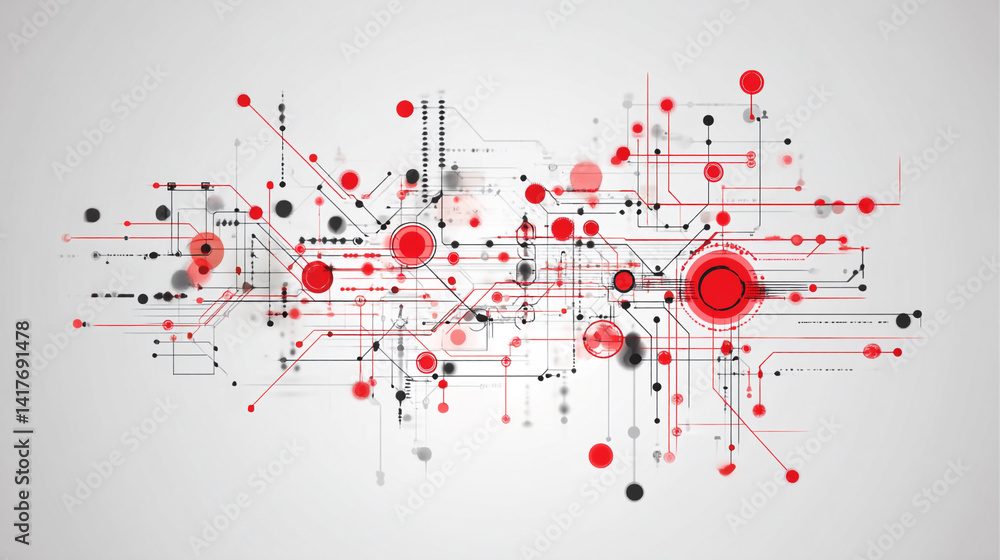 abstract background with red circles abstract background with red circles