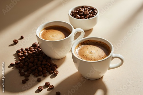 cup of coffee with beans