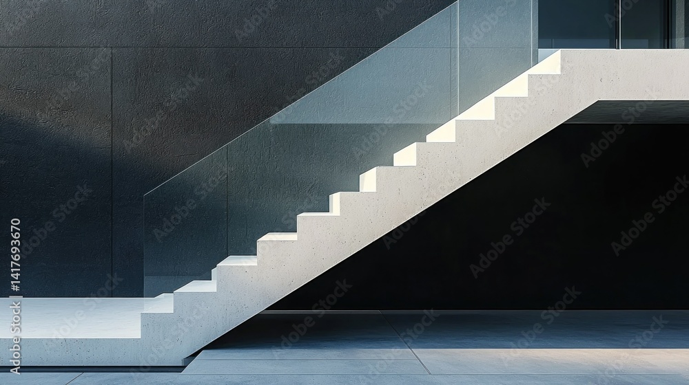 Obraz premium Modern Concrete Exterior Steps