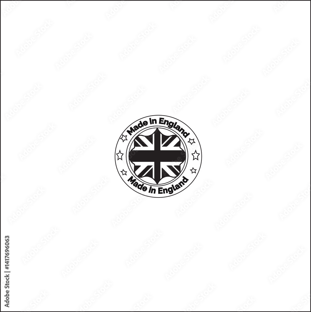Stamp logo with UK Flag Authentically British Making in England Seal background Stamp logo with UK Flag Authentically British Making in England Seal background