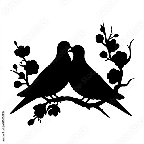two birds on a branch