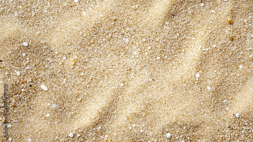 Sand on the beach. Seascape of beautiful tropical beach with calm sky. sea view and sand beach, summer background.