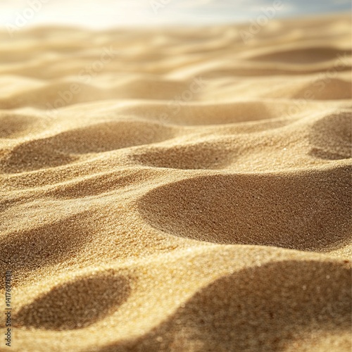 Sand on the beach. Seascape of beautiful tropical beach with calm sky. sea view and sand beach, summer background.