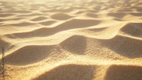Sand on the beach. Seascape of beautiful tropical beach with calm sky. sea view and sand beach, summer background.