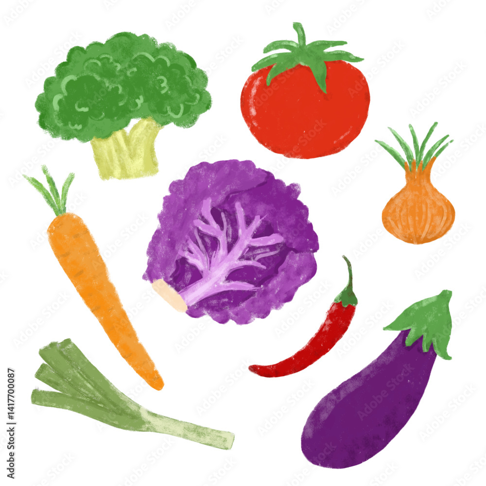set collections of cute kawaii hand drawn fresh vegetables crayon doodle watercolour kids illustration clipart vegetarian vegan diet healthy nursery set collections of cute kawaii hand drawn fresh vegetables crayon doodle watercolour kids illustration clipart vegetarian vegan diet healthy nursery