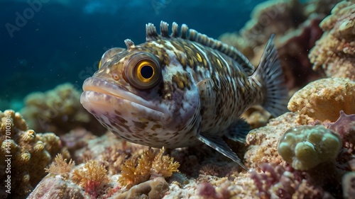 Colorful Ornamental Fish in a Coral Reef Environment