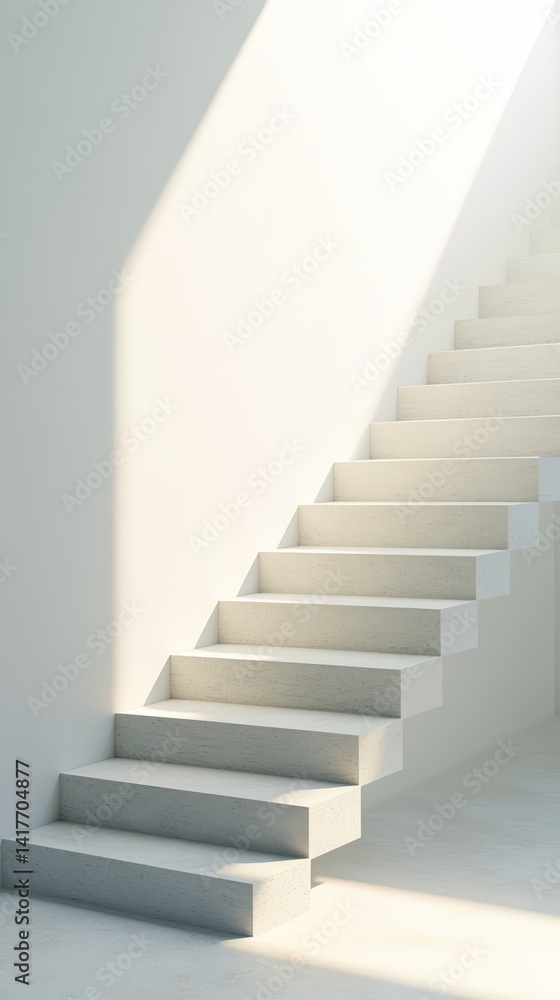 Ascending staircase constructed from project milestones. Business professionals visualize achievement pathway toward strategic goals illustrating upward career journey and corporate success concept. Ascending staircase constructed from project milestones. Business professionals visualize achievement pathway toward strategic goals illustrating upward career journey and corporate success concept.