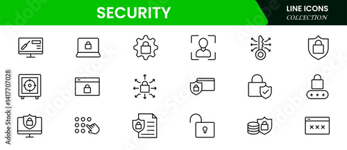 Mass media and journalism. TV show, program, news, report, video, and interview. Outline icon collection. Vector illustration web line icon collection