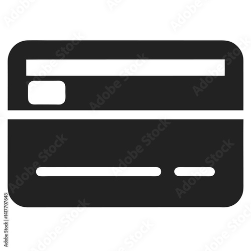credit card payment swipe silhouette icon on white background