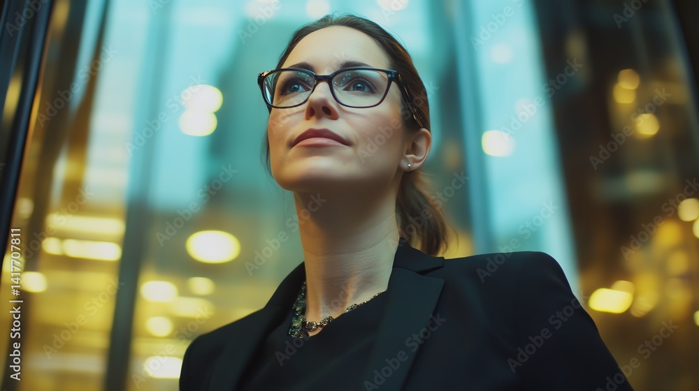 Woman presenting elevator pitch in business competition