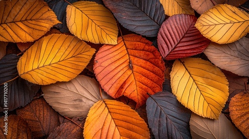 Wallpaper Mural Fallen leaves in yellow, orange, and red form a stunning ground tapestry Torontodigital.ca