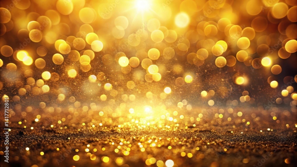 Glowing Golden Hour with Defocused Lights and Abstract Background Glowing Golden Hour with Defocused Lights and Abstract Background