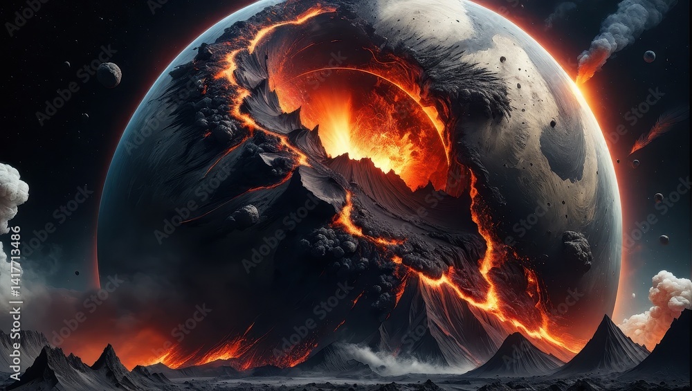 Molten Earth, cosmic view