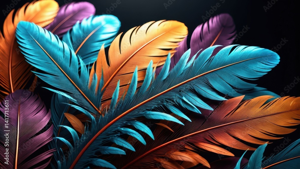 Vibrant Colorful Feathers