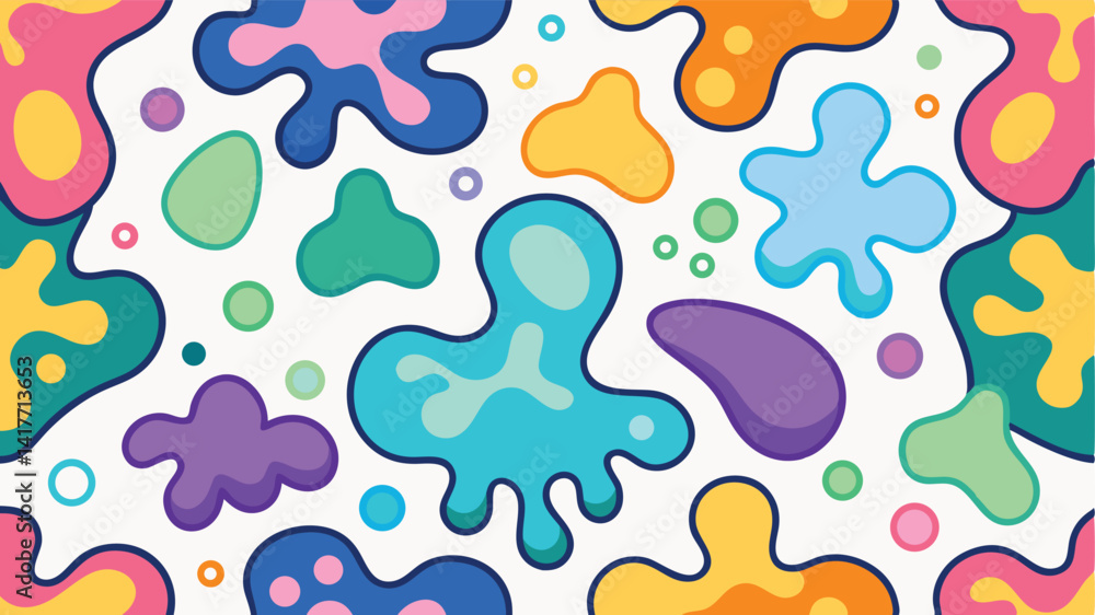 Cartoon kid seamless pattern with multicolor cloud Cartoon kid seamless pattern with multicolor cloud