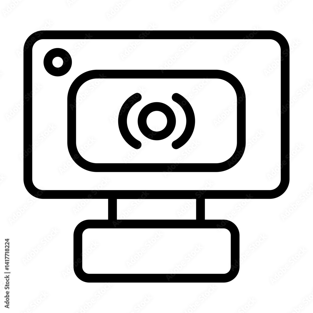 Web Cam Vector Line icon Design Web Cam Vector Line icon Design