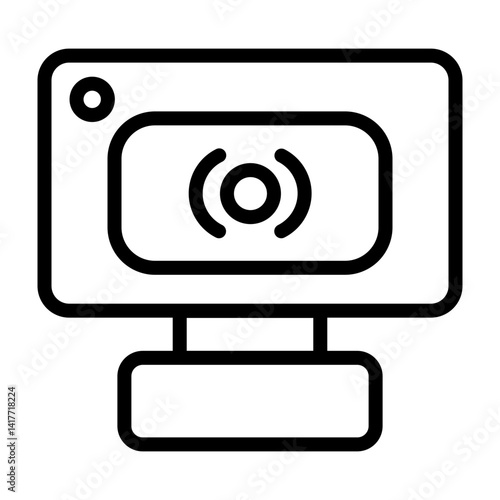 Web Cam Vector Line icon Design