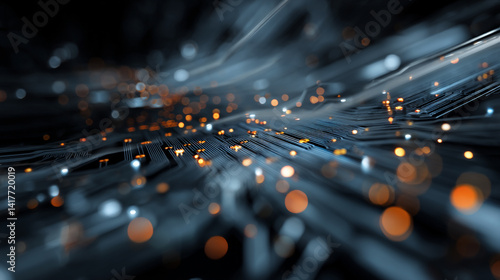 fiber optics background with lots of light spots